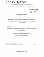 Формирование инвестиционных ресурсов предприятия на основе ипотеки земельных участков - тема диссертации по экономике, скачайте бесплатно в экономической библиотеке