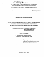 Малое предпринимательство - стратегический фактор развития производственной сферы региона - тема диссертации по экономике, скачайте бесплатно в экономической библиотеке