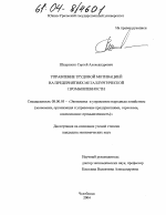 Управление трудовой мотивацией на предприятиях металлургической промышленности - тема диссертации по экономике, скачайте бесплатно в экономической библиотеке