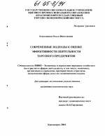 Современные подходы к оценке эффективности деятельности торгового предприятия - тема диссертации по экономике, скачайте бесплатно в экономической библиотеке