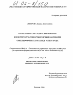 Образование как среда формирования конкурентоспособности предпринимательски ориентированных субъектов рынка труда - тема диссертации по экономике, скачайте бесплатно в экономической библиотеке