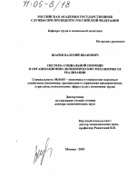 Система социальной помощи и организационно-экономические механизмы ее реализации - тема диссертации по экономике, скачайте бесплатно в экономической библиотеке