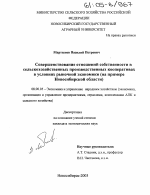 Совершенствование отношений собственности в сельскохозяйственных производственных кооперативах в условиях рыночной экономики - тема диссертации по экономике, скачайте бесплатно в экономической библиотеке