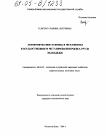 Экономические основы и механизмы государственного регулирования рынка труда молодежи - тема диссертации по экономике, скачайте бесплатно в экономической библиотеке