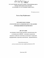 Методические основы стратегического антикризисного управления промышленным предприятием - тема диссертации по экономике, скачайте бесплатно в экономической библиотеке