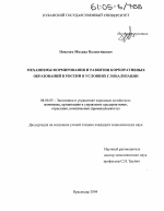 Механизмы формирования и развития корпоративных образований в России в условиях глобализации - тема диссертации по экономике, скачайте бесплатно в экономической библиотеке