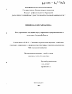 Государственная поддержка и регулирование агропромышленного комплекса Амурской области - тема диссертации по экономике, скачайте бесплатно в экономической библиотеке