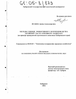 Методы оценки эффективного воспроизводства активной части основного капитала - тема диссертации по экономике, скачайте бесплатно в экономической библиотеке