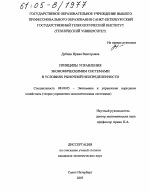 Принципы управления экономическими системами в условиях рыночной неопределенности - тема диссертации по экономике, скачайте бесплатно в экономической библиотеке