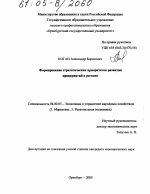 Формирование стратегических приоритетов развития предприятий в регионе - тема диссертации по экономике, скачайте бесплатно в экономической библиотеке