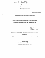 Привлечение инвестиций в естественные монополии инфраструктурной сферы - тема диссертации по экономике, скачайте бесплатно в экономической библиотеке