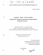 Рынки вооружений и оборонно-промышленный комплекс России - тема диссертации по экономике, скачайте бесплатно в экономической библиотеке