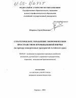Стратегическое управление экономическим пространством промышленной фирмы - тема диссертации по экономике, скачайте бесплатно в экономической библиотеке
