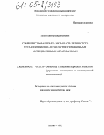 Совершенствование механизмов стратегического управления инновационно-ориентированными муниципальными образованиями - тема диссертации по экономике, скачайте бесплатно в экономической библиотеке
