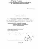 Концепция формирования единого потребительского рынка Беларуси и России в условиях создания Союзного государства - тема диссертации по экономике, скачайте бесплатно в экономической библиотеке