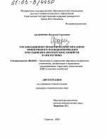 Организационно-экономический механизм эффективного функционирования крестьянских (фермерских) хозяйств в АПК региона - тема диссертации по экономике, скачайте бесплатно в экономической библиотеке