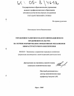 Управление развитием малого инновационного предпринимательства на основе формирования эффективных механизмов инфраструктурного обеспечения - тема диссертации по экономике, скачайте бесплатно в экономической библиотеке
