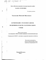 Формирование стратегии развития предпринимательства на региональном уровне - тема диссертации по экономике, скачайте бесплатно в экономической библиотеке