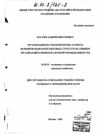 Организационно-экономические аспекты формирования маркетинговых структур - тема диссертации по экономике, скачайте бесплатно в экономической библиотеке