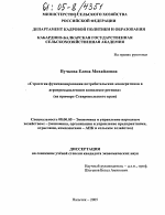 Стратегия функционирования потребительских кооперативов в агропромышленном комплексе региона - тема диссертации по экономике, скачайте бесплатно в экономической библиотеке