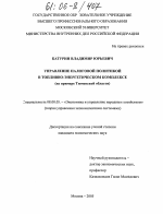 Управление налоговой политикой в топливно-энергетическом комплексе - тема диссертации по экономике, скачайте бесплатно в экономической библиотеке