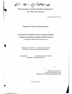 Становление и развитие малого и среднего бизнеса в процессе рыночных преобразований в России - тема диссертации по экономике, скачайте бесплатно в экономической библиотеке