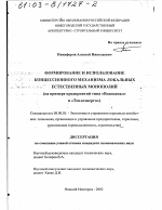 Формирование и использование концессионного механизма локальных естественных монополий - тема диссертации по экономике, скачайте бесплатно в экономической библиотеке