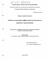 Оценка и повышение эффективности расходов на персонал в организациях - тема диссертации по экономике, скачайте бесплатно в экономической библиотеке