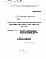 Экономическая эффективность освоения прогнозных ресурсов природного газа Восточно-Сибирской провинции - тема диссертации по экономике, скачайте бесплатно в экономической библиотеке