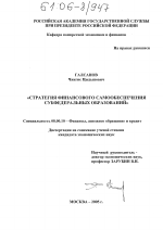 Стратегия финансового самообеспечения субфедеральных образований - тема диссертации по экономике, скачайте бесплатно в экономической библиотеке