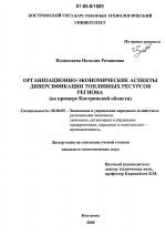 Организационно-экономические аспекты диверсификации топливных ресурсов региона - тема диссертации по экономике, скачайте бесплатно в экономической библиотеке