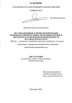 Организационные основы формирования продовольственного рынка продукции мясной и мясоперерабатывающей промышленности Краснодарского края - тема диссертации по экономике, скачайте бесплатно в экономической библиотеке