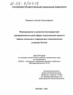 Формирование и развитие благоприятной предпринимательской сферы по реализации проката черных металлов в современных экономических условиях России - тема диссертации по экономике, скачайте бесплатно в экономической библиотеке