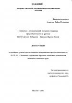 Социально-экономический механизм снижения трудоизбыточности в регионе - тема диссертации по экономике, скачайте бесплатно в экономической библиотеке