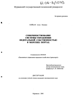 Совершенствование системы управления федеральной собственностью в морских портах - тема диссертации по экономике, скачайте бесплатно в экономической библиотеке