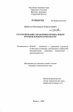 Стратегирование управления региональным промышленным комплексом - тема диссертации по экономике, скачайте бесплатно в экономической библиотеке