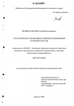 Стратегическое управление развитием предприятий угольной отрасли - тема диссертации по экономике, скачайте бесплатно в экономической библиотеке