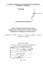Аудит и повышение эффективности работы промышленного предприятия - тема диссертации по экономике, скачайте бесплатно в экономической библиотеке