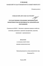 Государственное управление экономической эффективностью воспроизводства сырьевой базы нефтедобычи - тема диссертации по экономике, скачайте бесплатно в экономической библиотеке