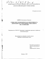 Социально-экономическая эффективность деятельности учреждений социального обслуживания - тема диссертации по экономике, скачайте бесплатно в экономической библиотеке