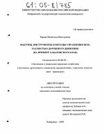 Факторы, инструменты и методы управления безопасностью дорожного движения - тема диссертации по экономике, скачайте бесплатно в экономической библиотеке
