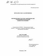 Формирование системы экономических отношений преодоления бедности в регионе - тема диссертации по экономике, скачайте бесплатно в экономической библиотеке