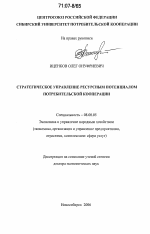 Стратегическое управление ресурсным потенциалом потребительской кооперации - тема диссертации по экономике, скачайте бесплатно в экономической библиотеке