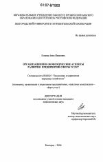 Организационно-экономические аспекты развития предприятий сферы услуг - тема диссертации по экономике, скачайте бесплатно в экономической библиотеке