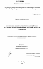 Формирование механизма управления взаимодействием поставщика с розничными предпринимательскими структурами сетевого типа - тема диссертации по экономике, скачайте бесплатно в экономической библиотеке