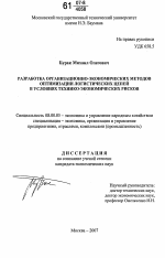 Разработка организационно-экономических методов оптимизации логистических цепей в условиях технико-экономических рисков - тема диссертации по экономике, скачайте бесплатно в экономической библиотеке