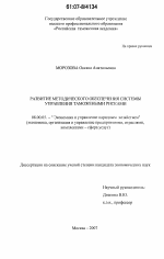 Развитие методического обеспечения системы управления таможенными рисками - тема диссертации по экономике, скачайте бесплатно в экономической библиотеке