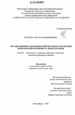 Организационно-экономический механизм управления переработкой вторичного сырья в регионе - тема диссертации по экономике, скачайте бесплатно в экономической библиотеке