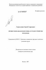 Профессиональная подготовка и трудоустройство молодежи - тема диссертации по экономике, скачайте бесплатно в экономической библиотеке