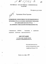 Повышение эффективности промышленного производства на основе совершенствования организации оплаты труда - тема диссертации по экономике, скачайте бесплатно в экономической библиотеке